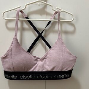Oiselle lux pink bra